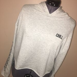 Social Butterflies Cropped Chill Hoodie Size large